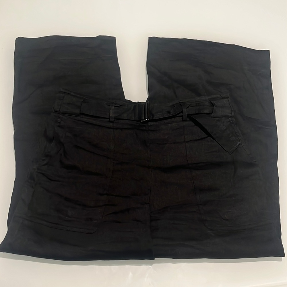 VINCE Belted Crepe Culotte Wide Leg palazzo Pants size 8